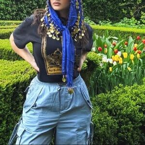 Petite Women’s Light Blue Cargo Pants